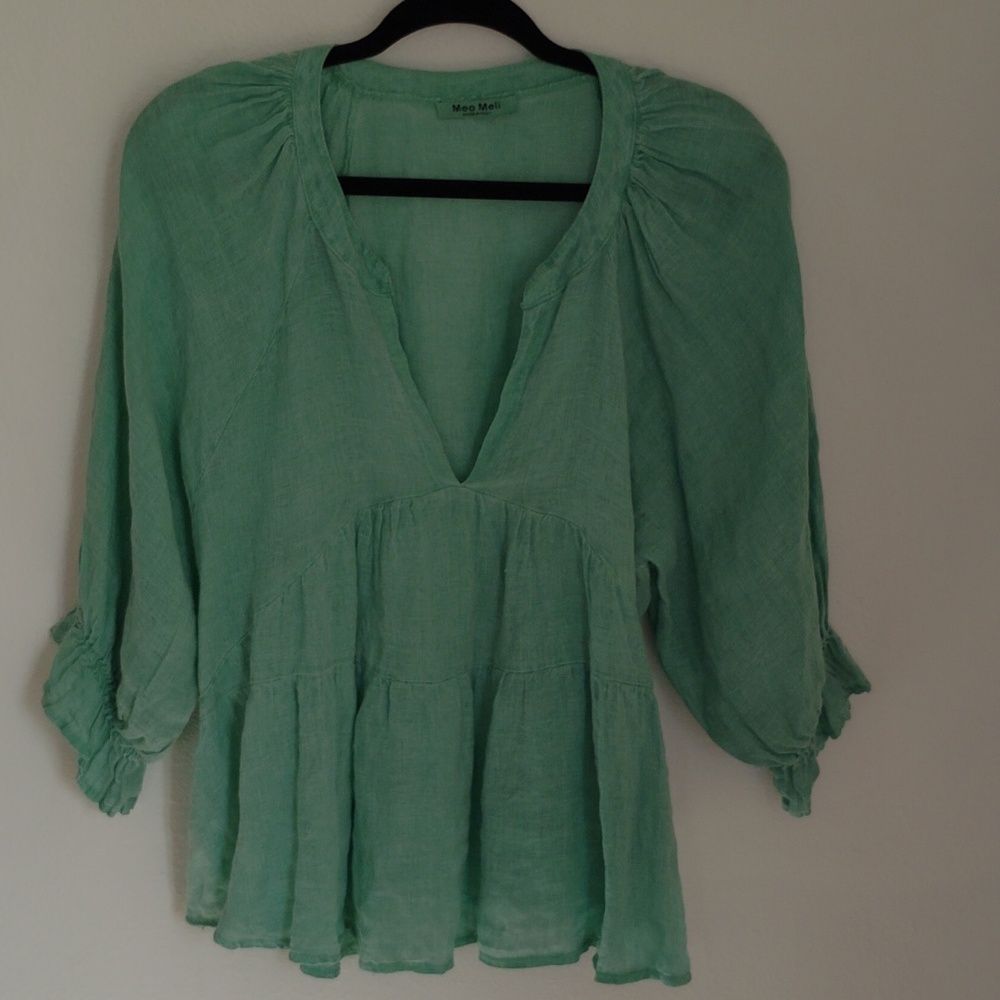 Meo Meli Mint Green Women's Tunic Top
